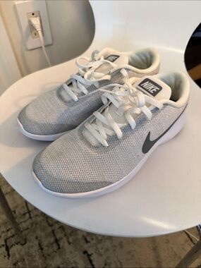 Nike Light Gray Mesh Sneakers with White Accents
